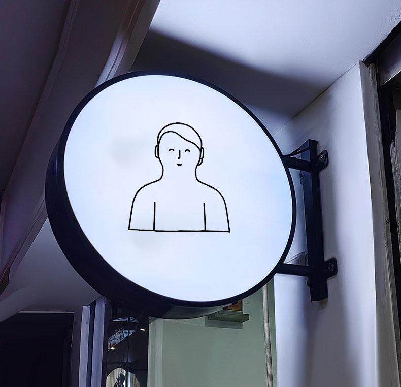 Double Sided Round Light Box
